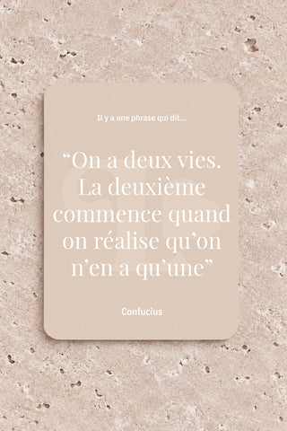 Carte "Une seule vie"